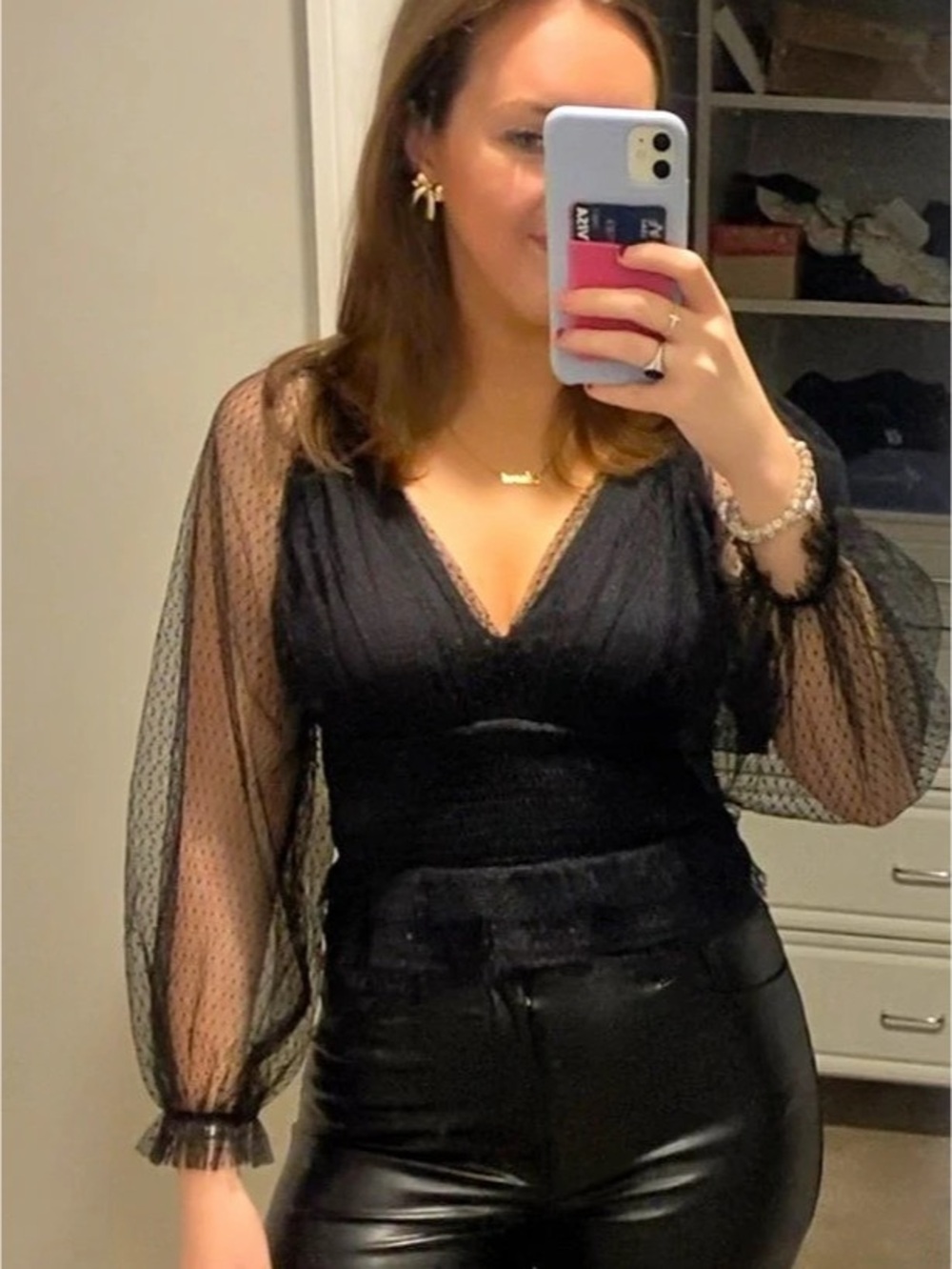 Juniper Blu Black Lace long Sleeve
